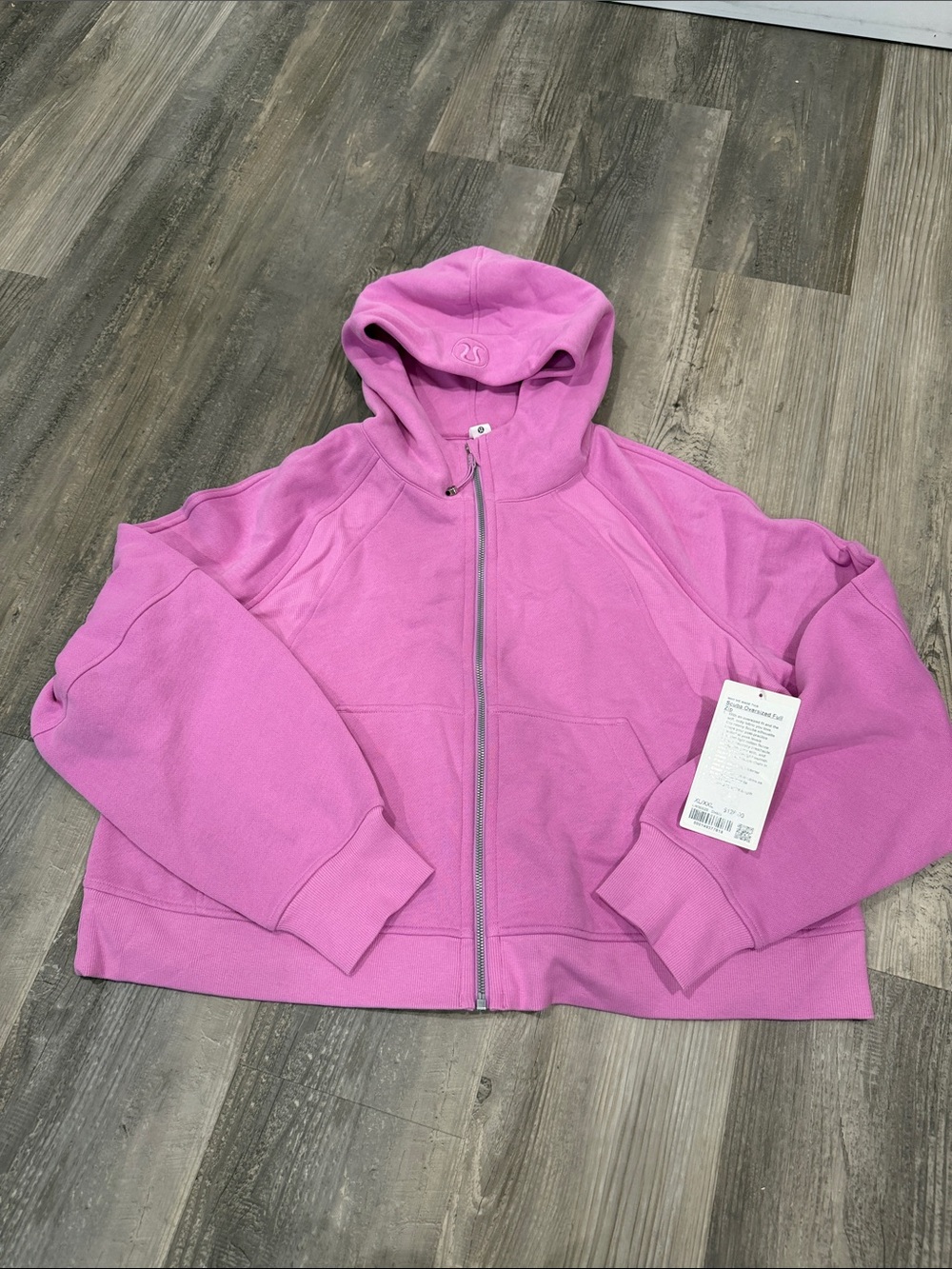 NEW with tags! Lululemon Scuba Oversized Full-Zip Hoodie Dahlia Mauve XL/XXL
